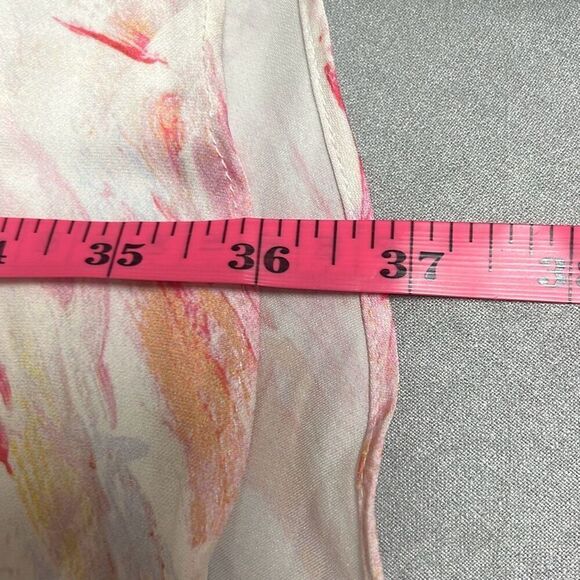 BCBG Maxazria Pink White Floral Satin Mini Dress Belted Pockets NWT 16 $348 MSRP - Picture 16 of 16